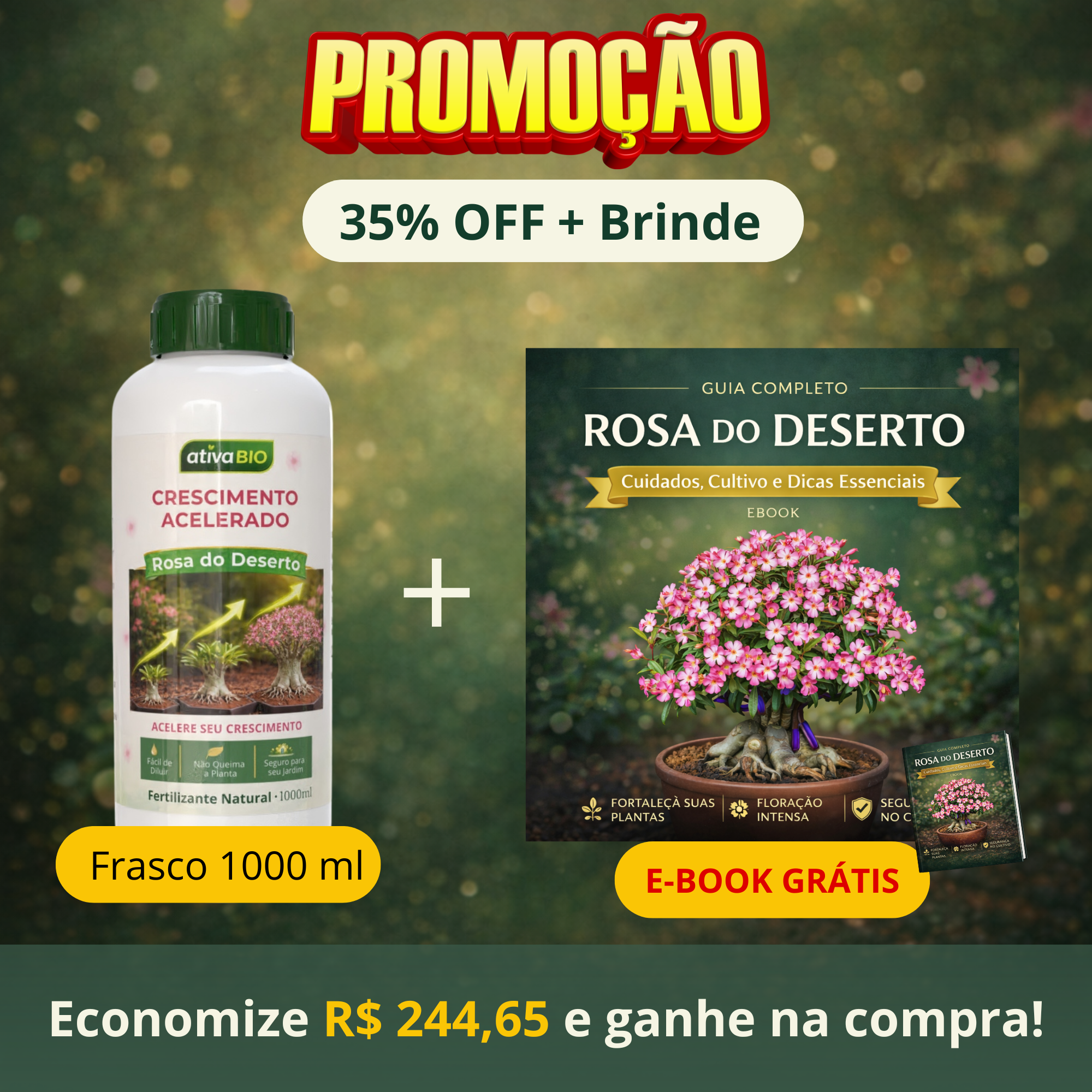Rosa do Deserto: Crescimento Acelerado