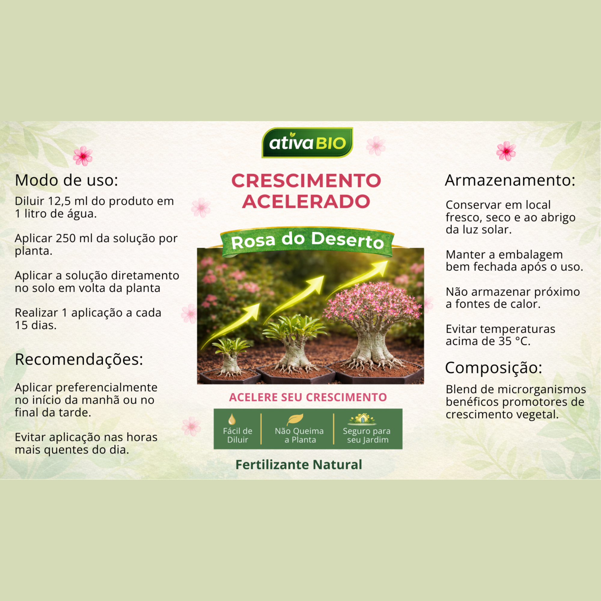 Rosa do Deserto: Crescimento Acelerado